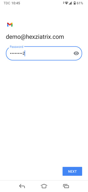 Enter your password and select NEXT