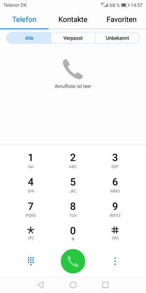 Drücken und halten Sie die Nummer 1