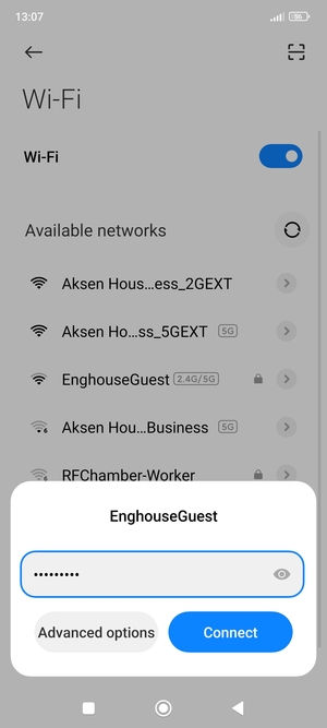 Enter the Wi-Fi password and select Connect