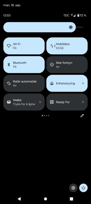 Slå av Wi-Fi og Bluetooth