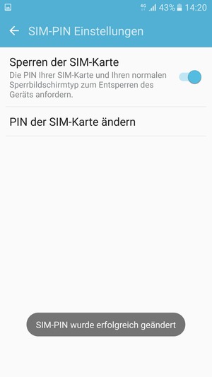 Ihre SIM-PIN wurde geändert
