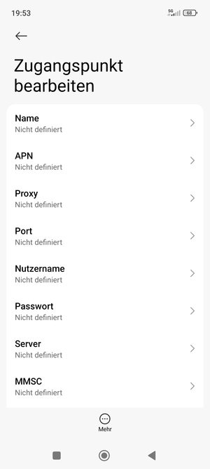 Geben Sie MMS-Informationen ein