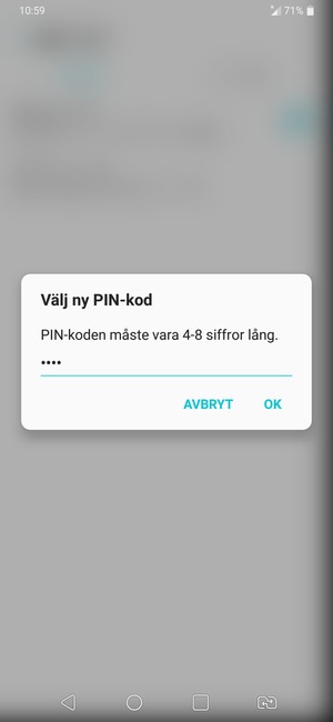 Ange din Ny SIM-kort PIN och välj OK