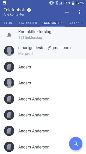 Velg menyknappen