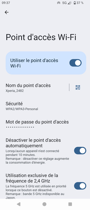 Votre téléphone est maintenant configuré pour être utilisé comme modem