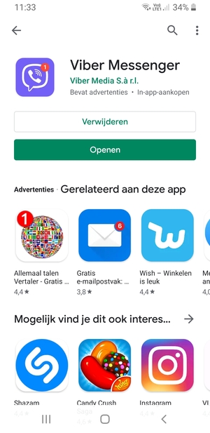 Selecteer Openen