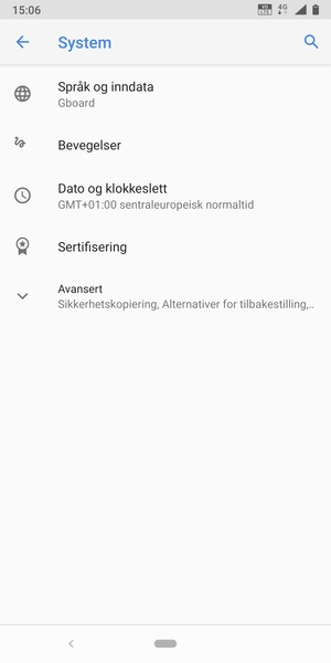 Velg Avansert