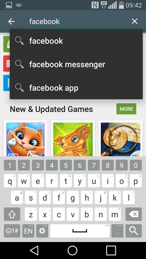 Enter the app name and select Search