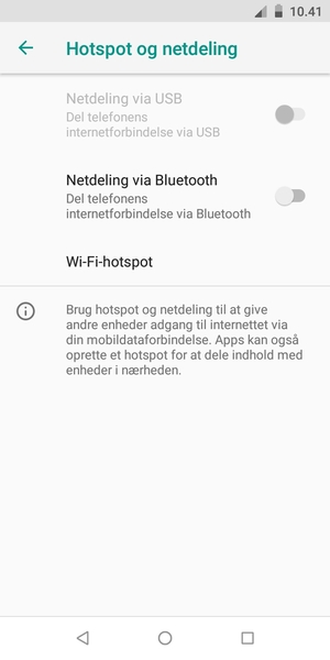Vælg Wi-Fi-hotspot