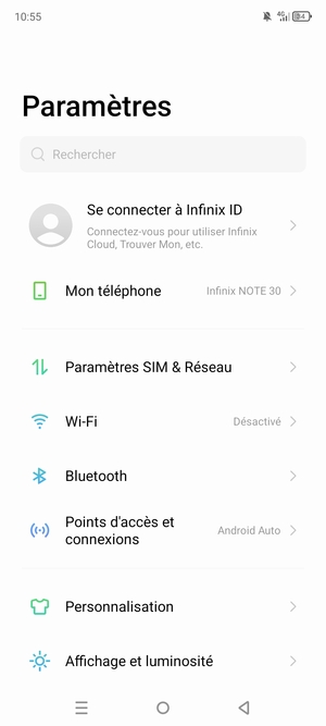 Sélectionnez Wi-Fi