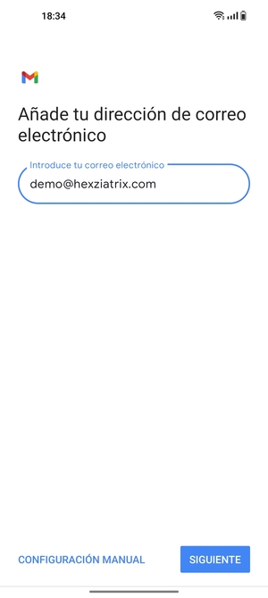 Introduzca su Dirección de correo electrónico y seleccione SIGUIENTE