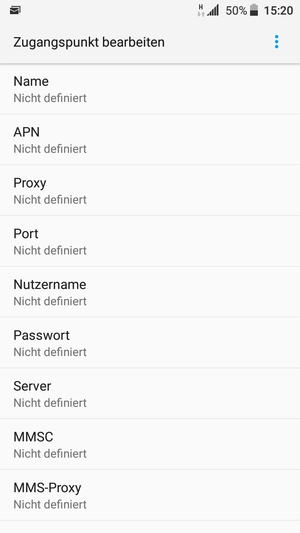 Geben Sie MMS-Informationen ein