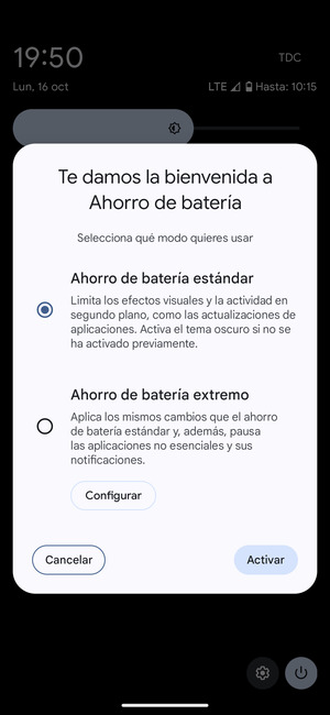 Seleccione Activar