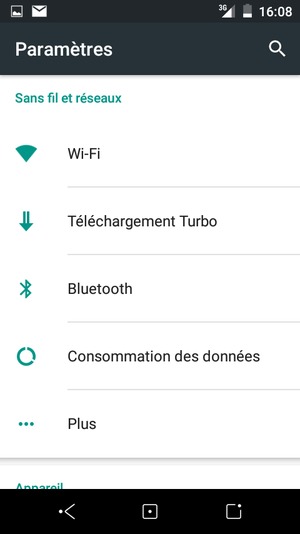 Sélectionnez Plus