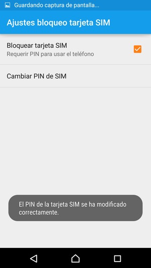 Su PIN de la tarjeta SIM ha sido cambiado