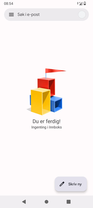 Gmail er klar til bruk