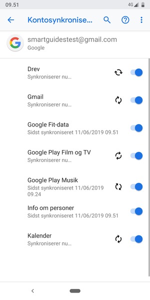 Dine kontakter fra Google vil nu blive synkroniseret til din telefon