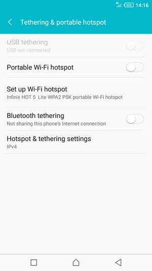 Select Set up Wi-Fi hotspot