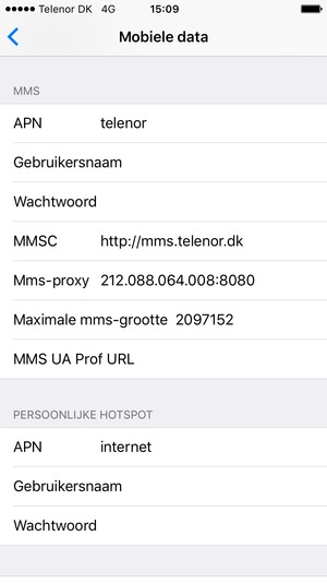 Voer mms-gegevens in