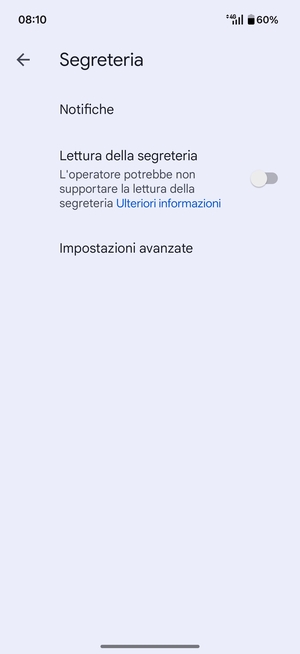 Seleziona Impostazioni avanzate