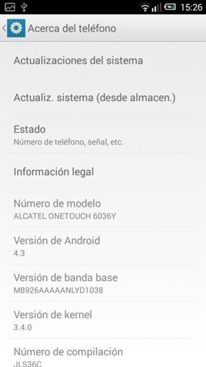 Seleccione Actualizaciones del sistema