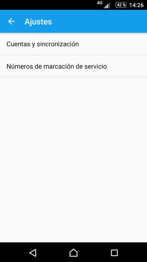 Seleccione Cuentas y sincronización