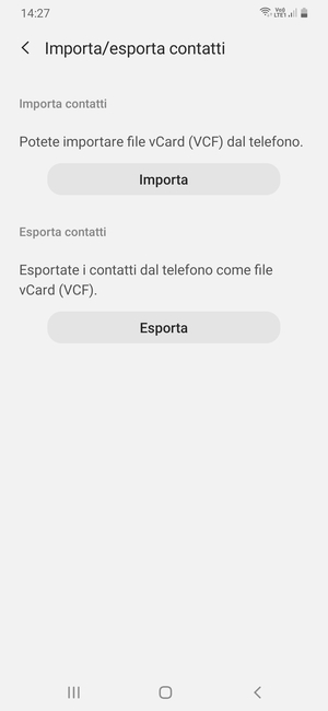 Seleziona Importa