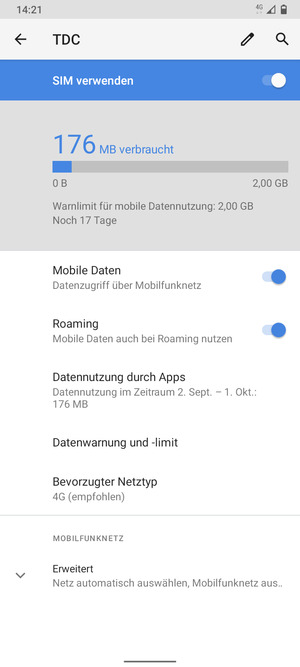 Schalten Sie Roaming an oder aus