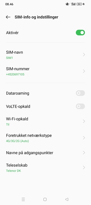 Vælg Navne på adgangspunkter