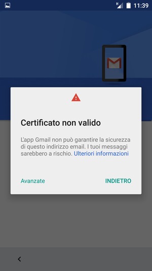 Seleziona INDIETRO