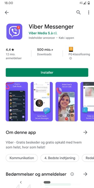Vælg Installer