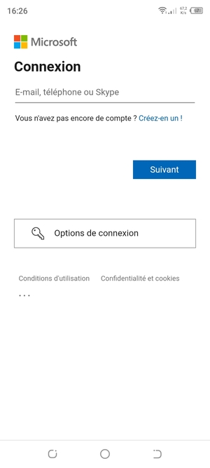 Saisissez votre adresse Hotmail et sélectionnez Suivant