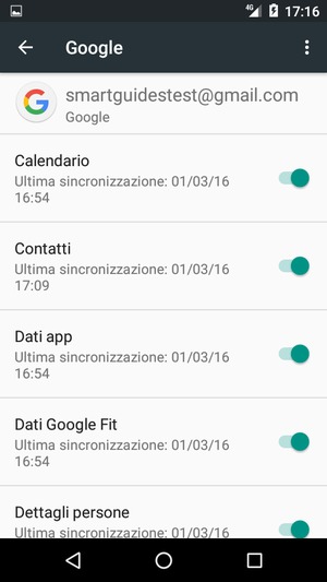 Seleziona il tasto Menu