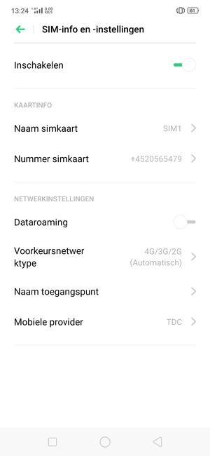 Selecteer Naam toegangspunt