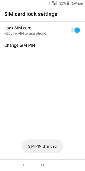 Your SIM PIN has been changed