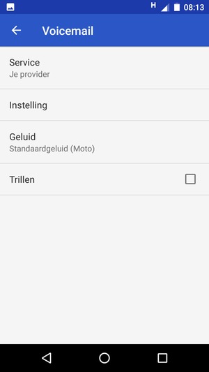 Selecteer Instelling