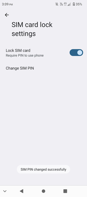 Your SIM PIN has been changed