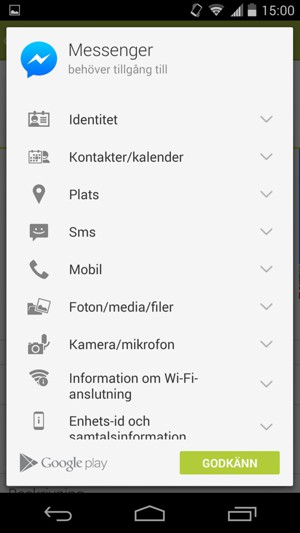 Välj GODKÄNN