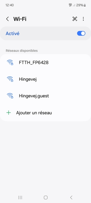Sélectionnez le réseau sans fil auquel vous souhaitez vous connecter
