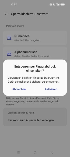 Wählen Sie die gewünschte Option