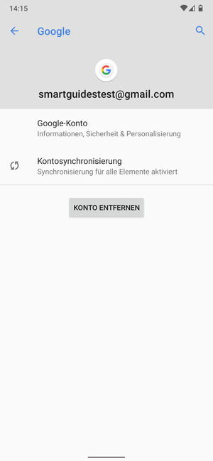 Wählen Sie Kontosynchronisierung
