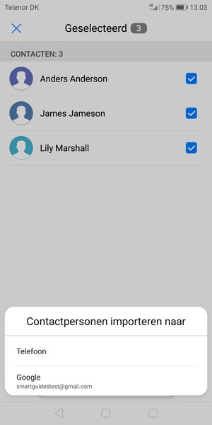 Selecteer uw Google-account