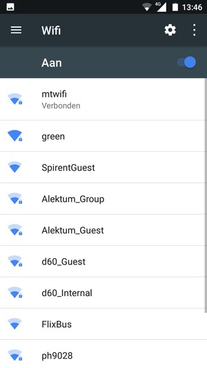 U bent nu verbonden met het WiFi-netwerk