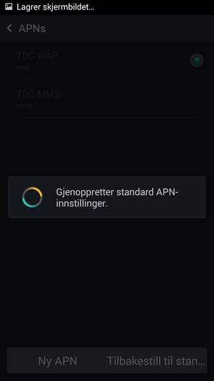Telefonen din vil tilbakestilles til standard internett-og MMS-innstillinger