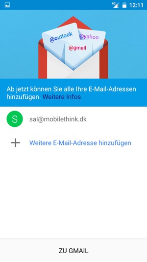 Wählen Sie ZU GMAIL