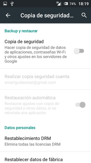 Active Copia de seguridad