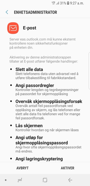 Velg AKTIVER