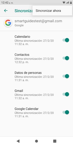 Seleccione Sincronizar ahora