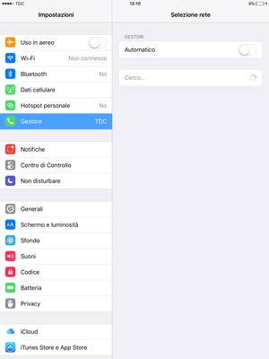 Imposta Automatico su OFF