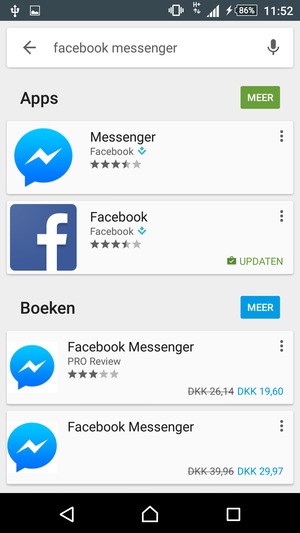 Selecteer de app